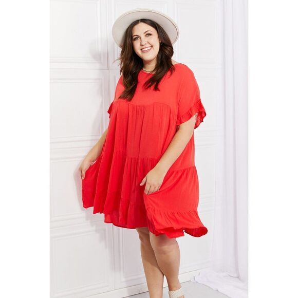 Culture Code Full Size Tulip Fields Tiered Midi Dress - Picture 1 of 13